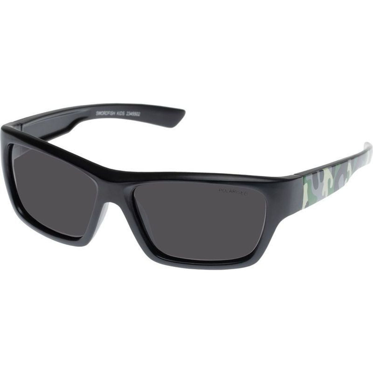 Swordfish - Kids, Black Camo/Smoke Polarised Lenses
