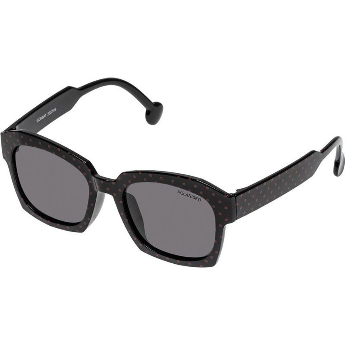 Wombat - Kids, Black Polkadot/Smoke Polarised Lenses