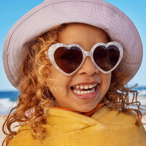 Lovebird - Kids, Ivory Seashell/Brown Polarised Lenses
