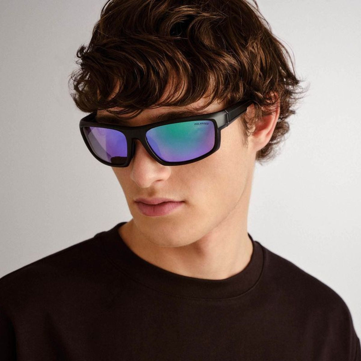 Kulnura, Matte Black and Royal Blue/Blue Green Mirror Polarised Lenses