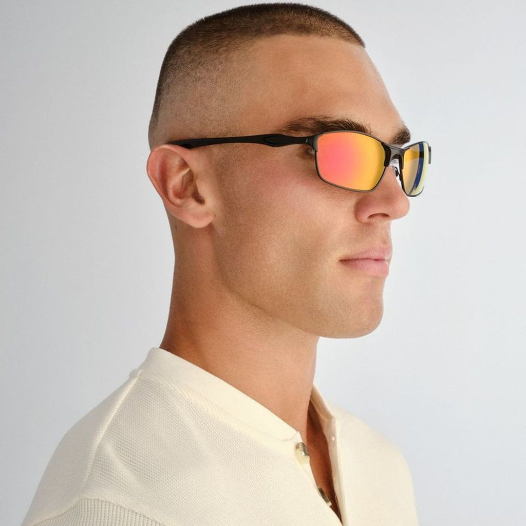 Leederville, Black/Red Mirror Polarised Lenses