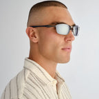 Leederville, Gunmetal/Silver Mirror Polarised Lenses