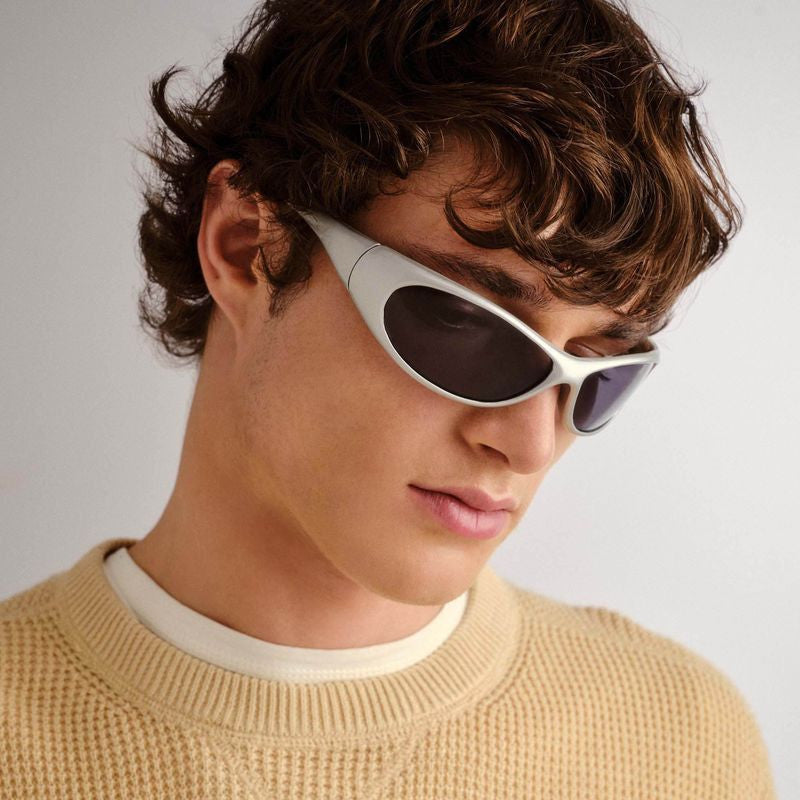 Logan, Metallic Silver/Smoke Polarised Lenses