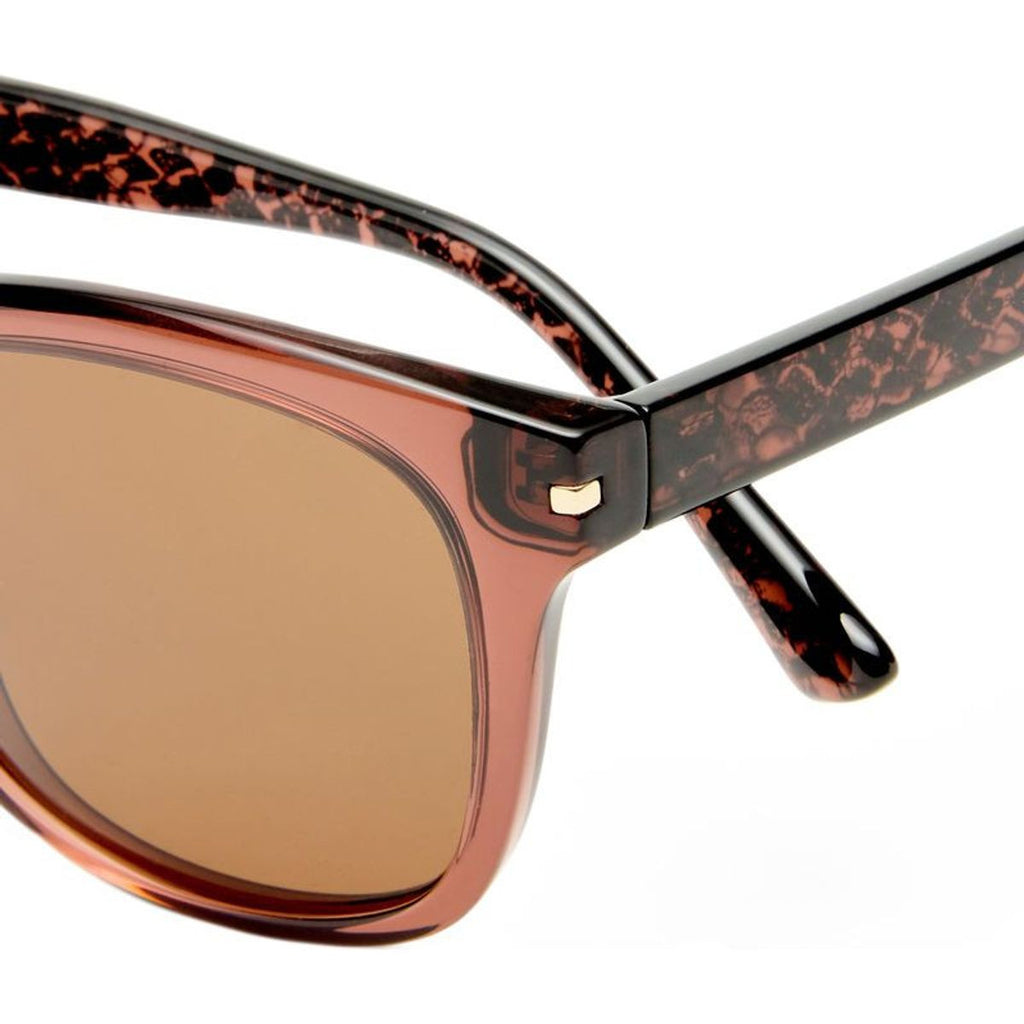 Milparinka, Rose Snakeskin/Brown Polarised Lenses