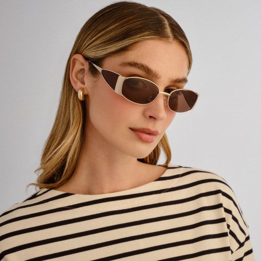 Originals Elaine, Matte Gold and Cookie Tort/Brown Polarised Lenses