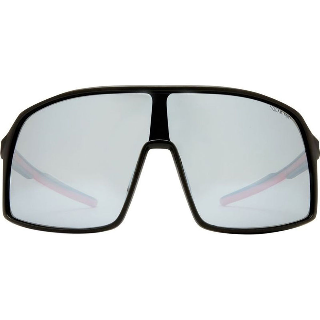 Outfield Shield, Black and Red/Silver Mirror Polarised Lenses