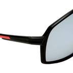 Outfield Shield, Black and Red/Silver Mirror Polarised Lenses