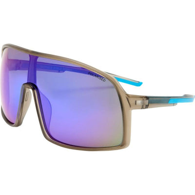 Outfield Shield, Grey and Neon Blue/Blue Mirror Polarised Lenses