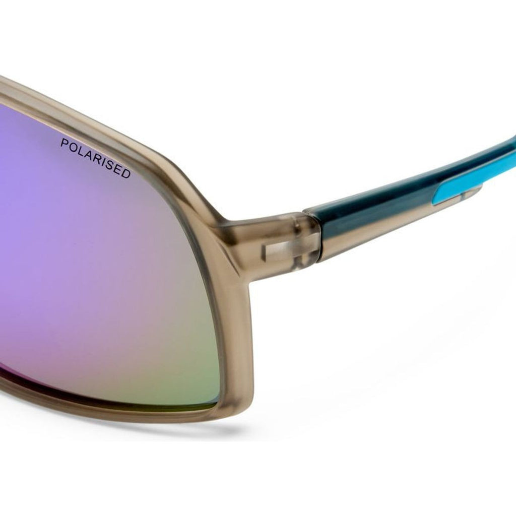 Outfield Shield, Grey and Neon Blue/Blue Mirror Polarised Lenses