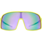 Outfield Shield, Neon Green and Cobalt Blue/Rainbow Mirror Polarised Lenses