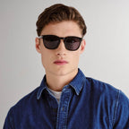 Palmer, Black and Silver/Smoke Polarised Lenses