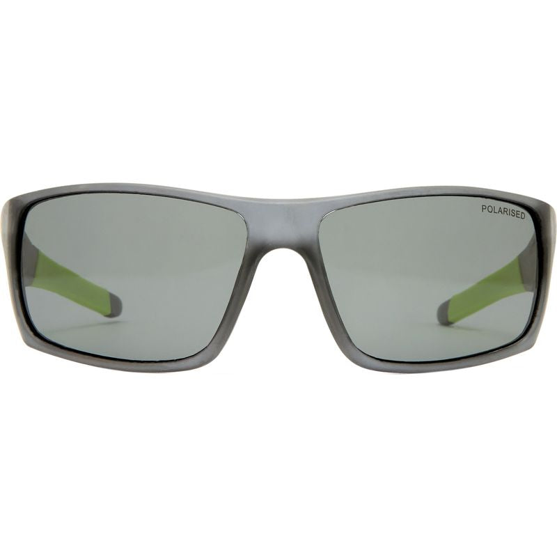 Cancer Council Kids Orca Crystal Black and Lime Smoke Polarised Front