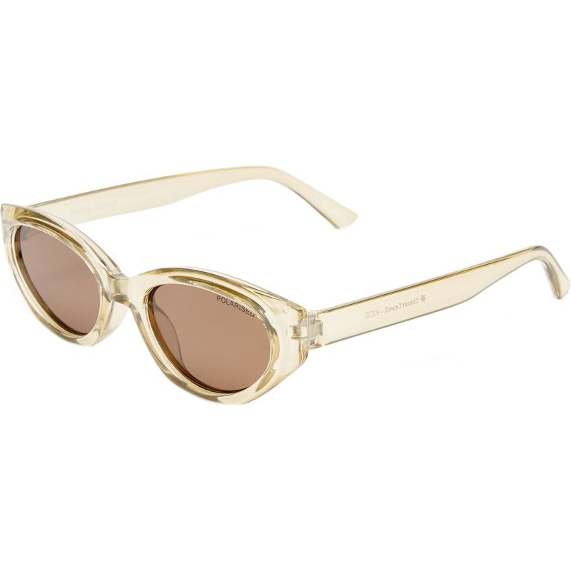 Cancer Council Kids Puffin Pebble Brown Polarised Angle
