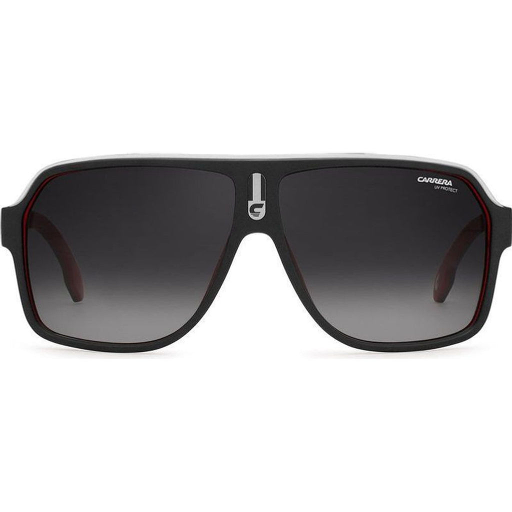 1001/S, Matte Black Matte Red/Dark Grey Gradient Lenses