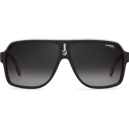 1001/S, Matte Black Matte Red/Dark Grey Gradient Lenses