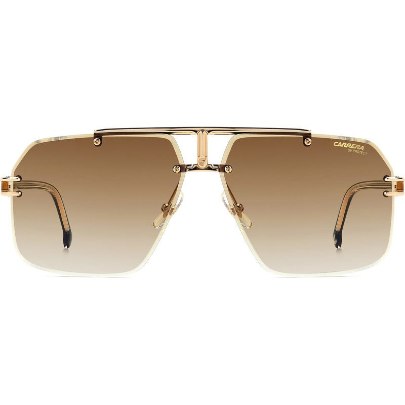 1054/S, Black and Gold/Black Brown Green Gradient Lenses