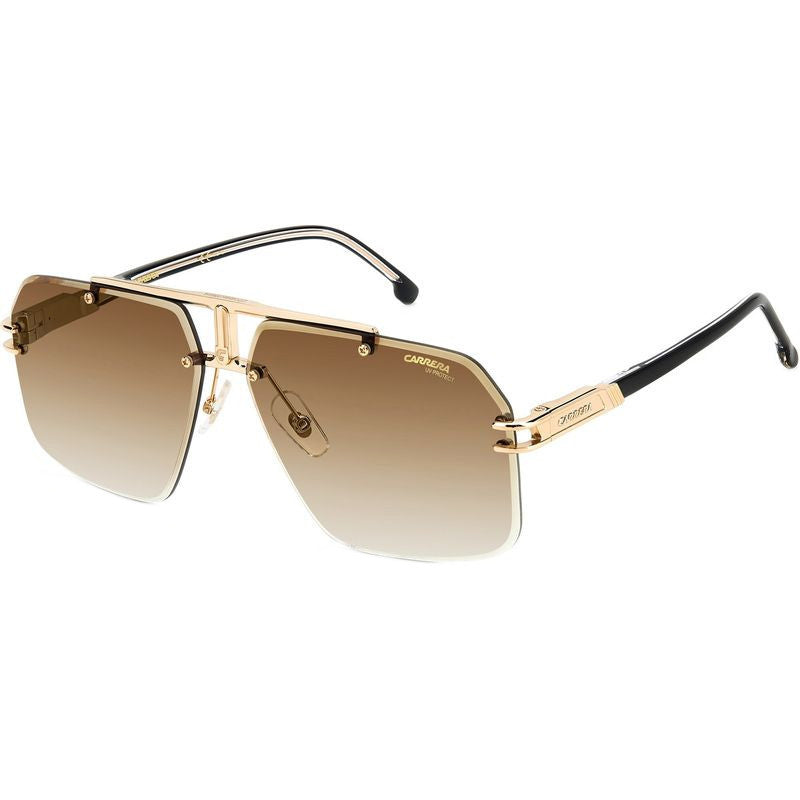1054/S, Black and Gold/Black Brown Green Gradient Lenses