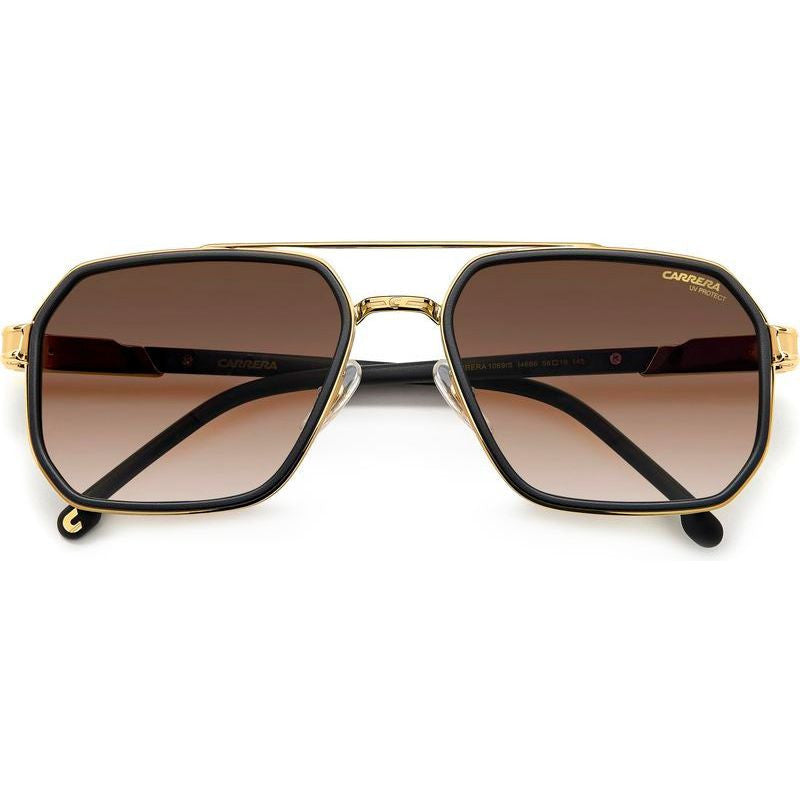 1069/S, Matte Black Gold/Brown Gradient Lenses