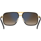 1071/S, Matte Black and Gold/Black Brown Green Gradient Lenses