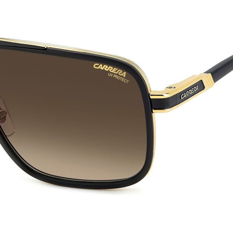 1071/S, Matte Black and Gold/Black Brown Green Gradient Lenses