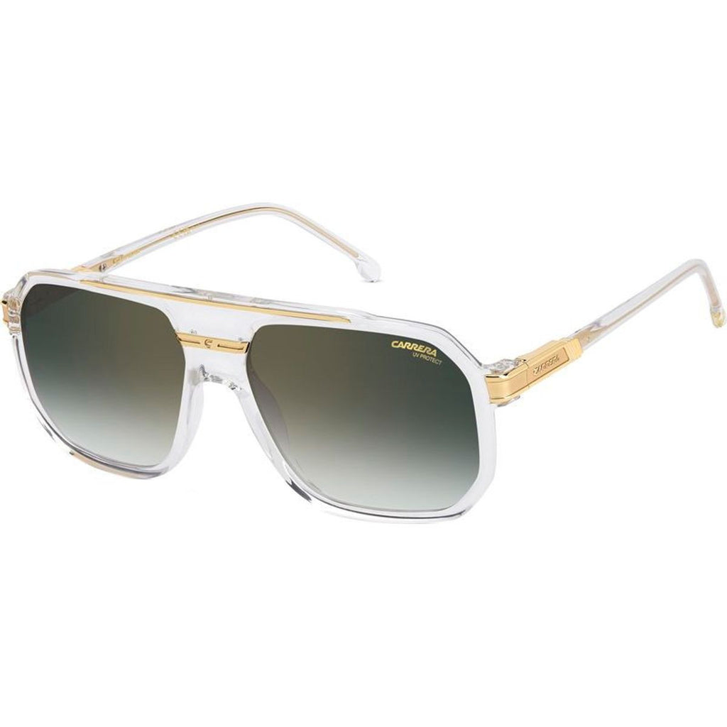 1077/S, Crystal and Gold/Green Gradient Lenses