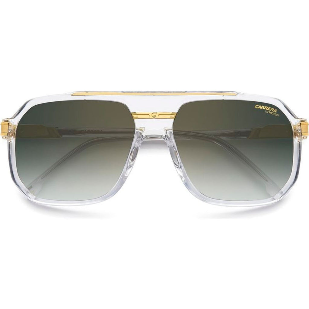 1077/S, Crystal and Gold/Green Gradient Lenses