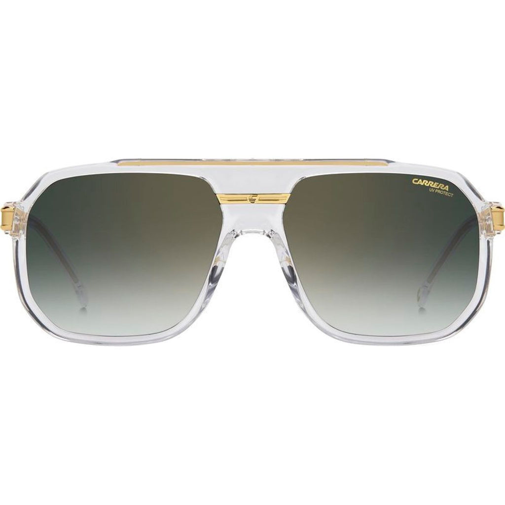 1077/S, Crystal and Gold/Green Gradient Lenses