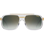 1077/S, Crystal and Gold/Green Gradient Lenses