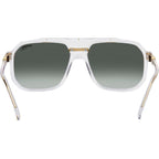 1077/S, Crystal and Gold/Green Gradient Lenses