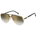 1087/S, Matte Black and Gold/Green Gradient Gold Mirror Lenses