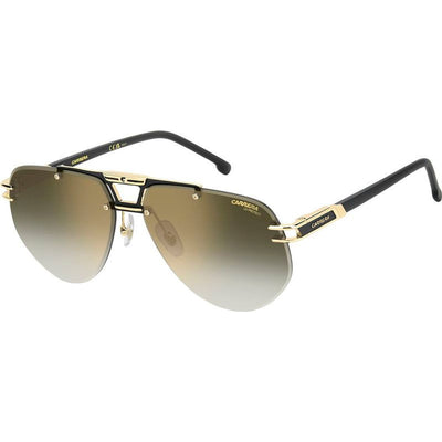 1087/S, Matte Black and Gold/Green Gradient Gold Mirror Lenses