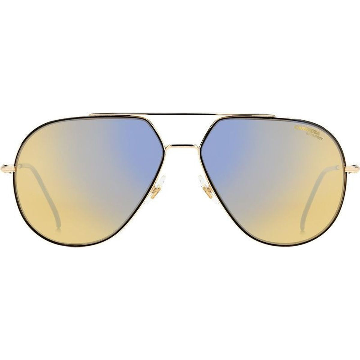 274/S, Black and Gold/Blue Mirror Lenses