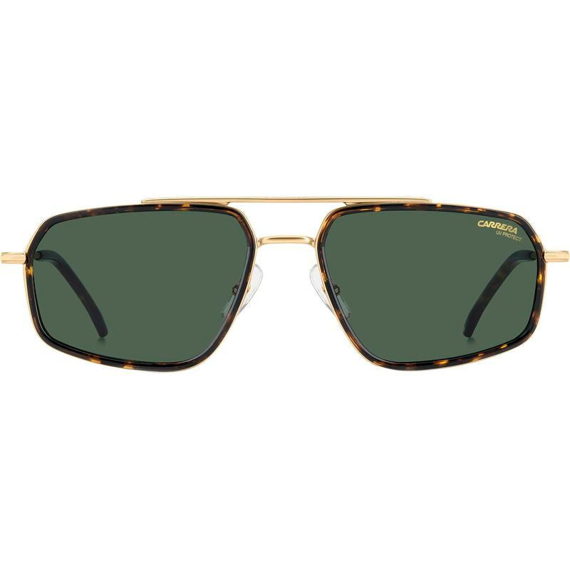 338/S, Gold and Brown Havana/Green Lenses