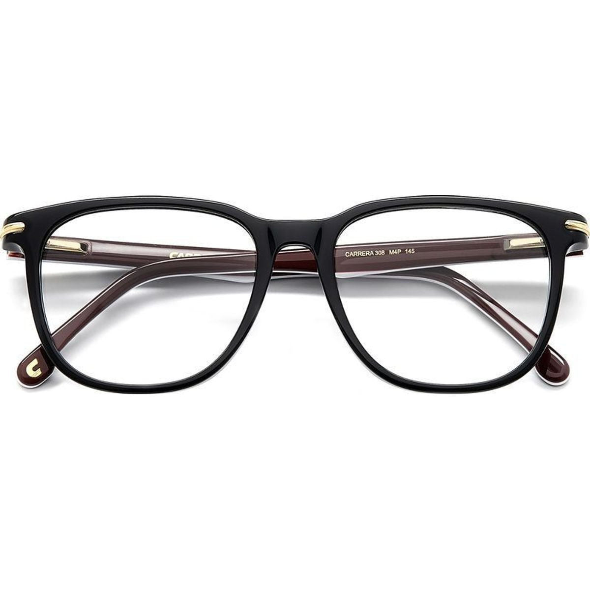Carrera 308, Striped Black/Clear Lenses