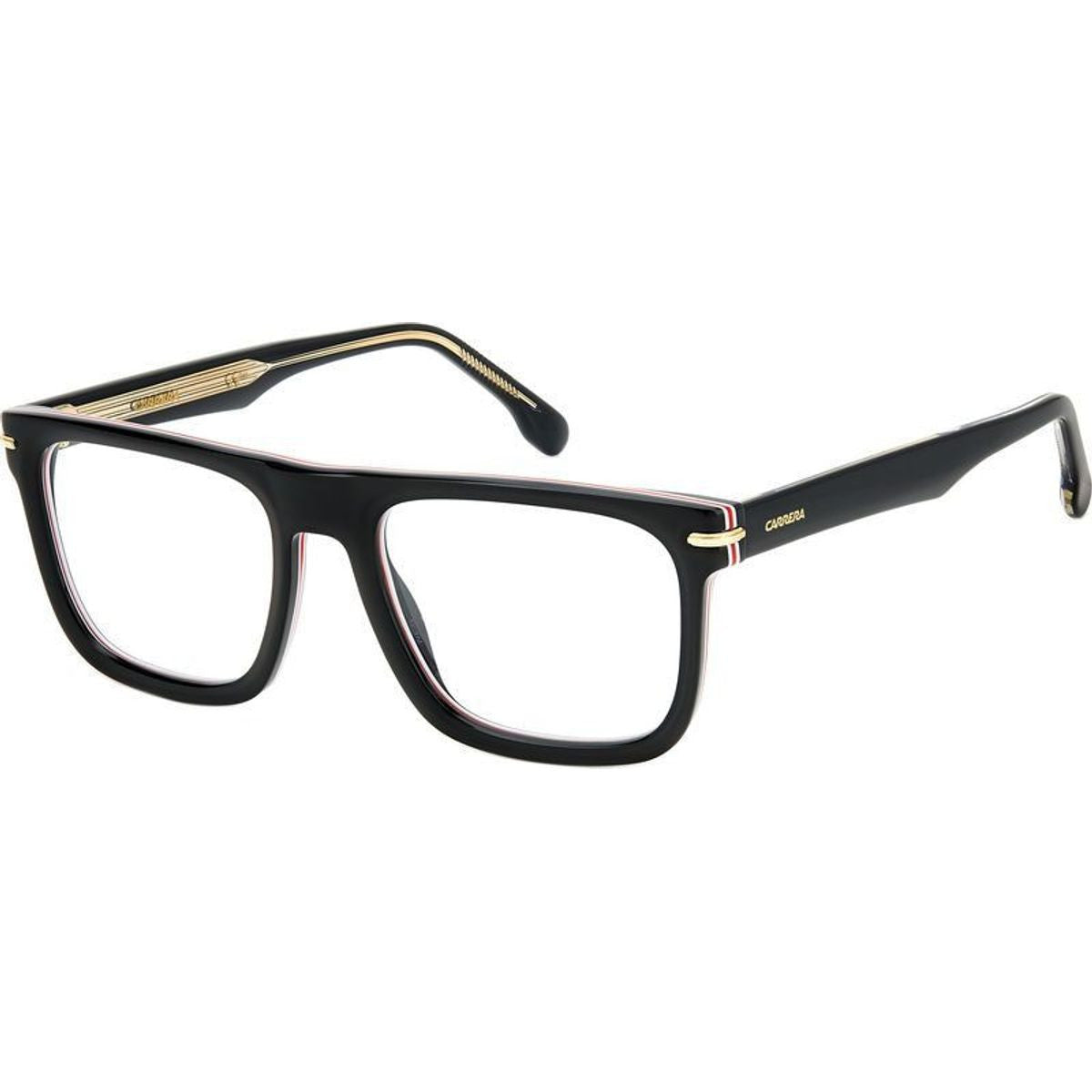 Carrera 312, Striped Black/Clear Lenses