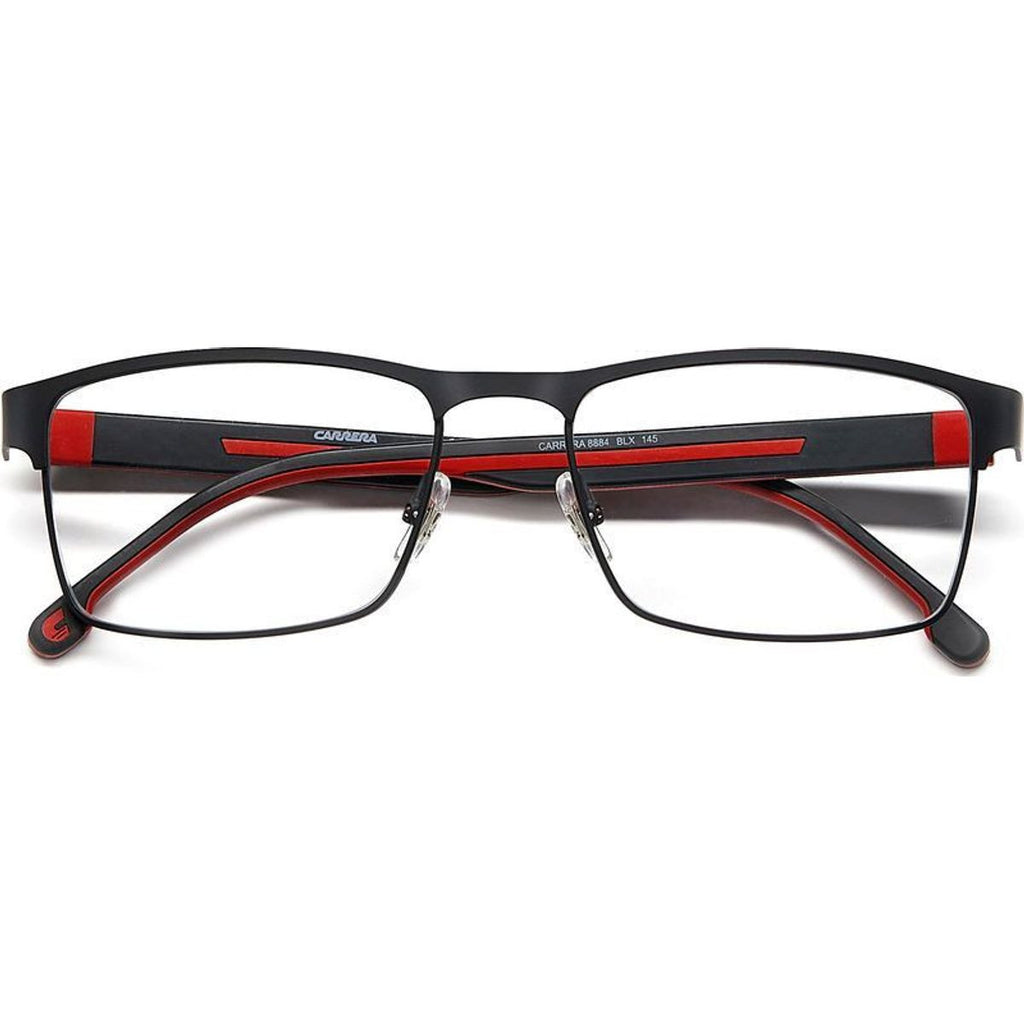 Carrera 8884, Matte Black Red/Clear Lenses