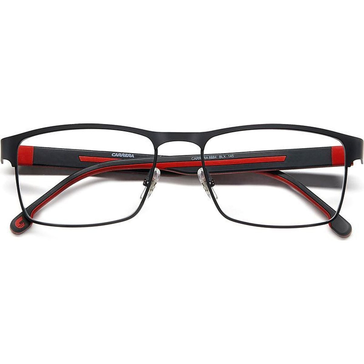 Carrera 8884, Matte Black Red/Clear Lenses