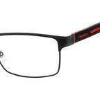 Carrera 8884, Matte Black Red/Clear Lenses