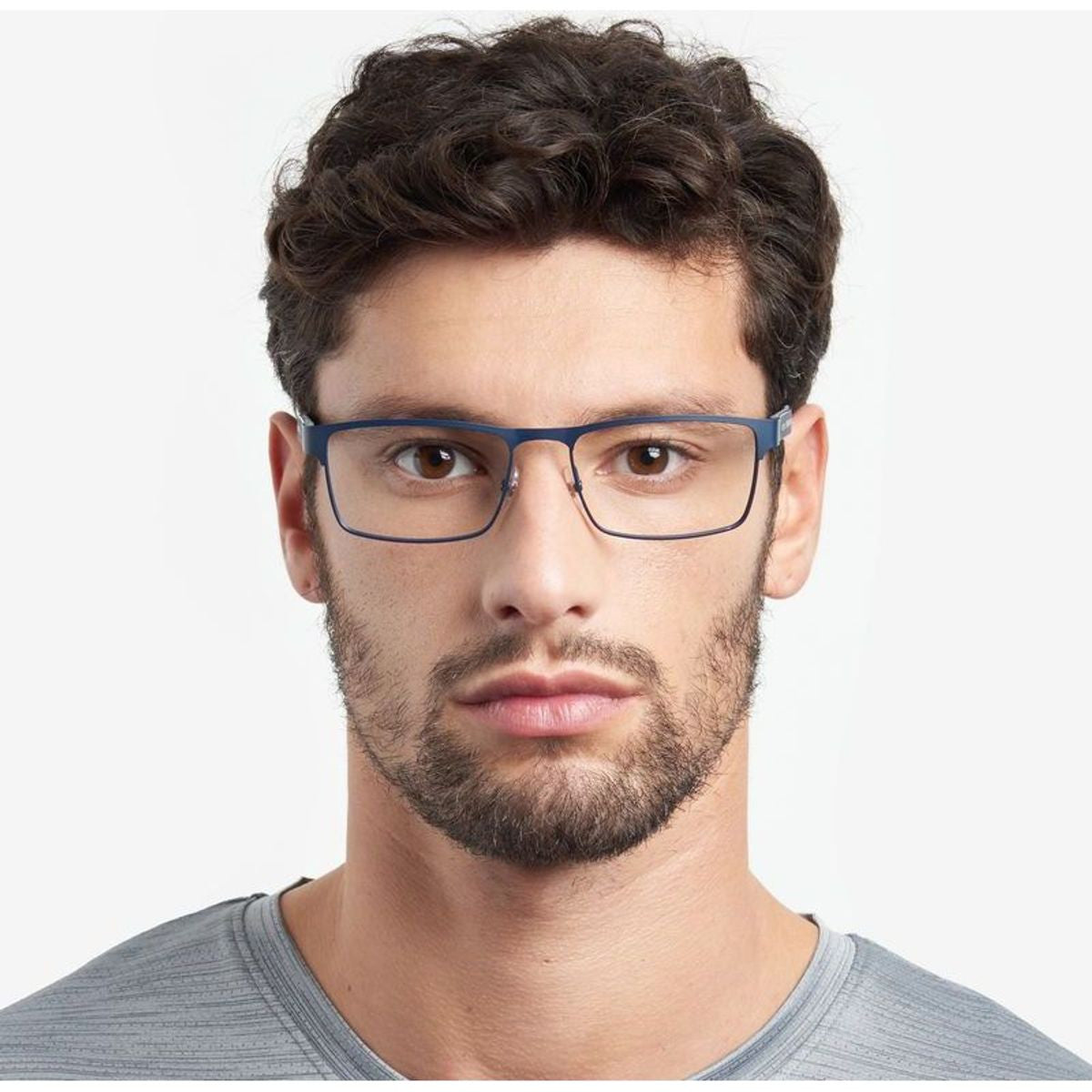 Carrera 8884, Matte Blue Grey/Clear Lenses