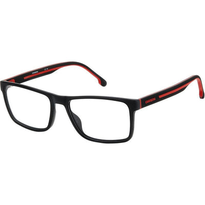 Carrera 8885, Matte Black Red/Clear Lenses