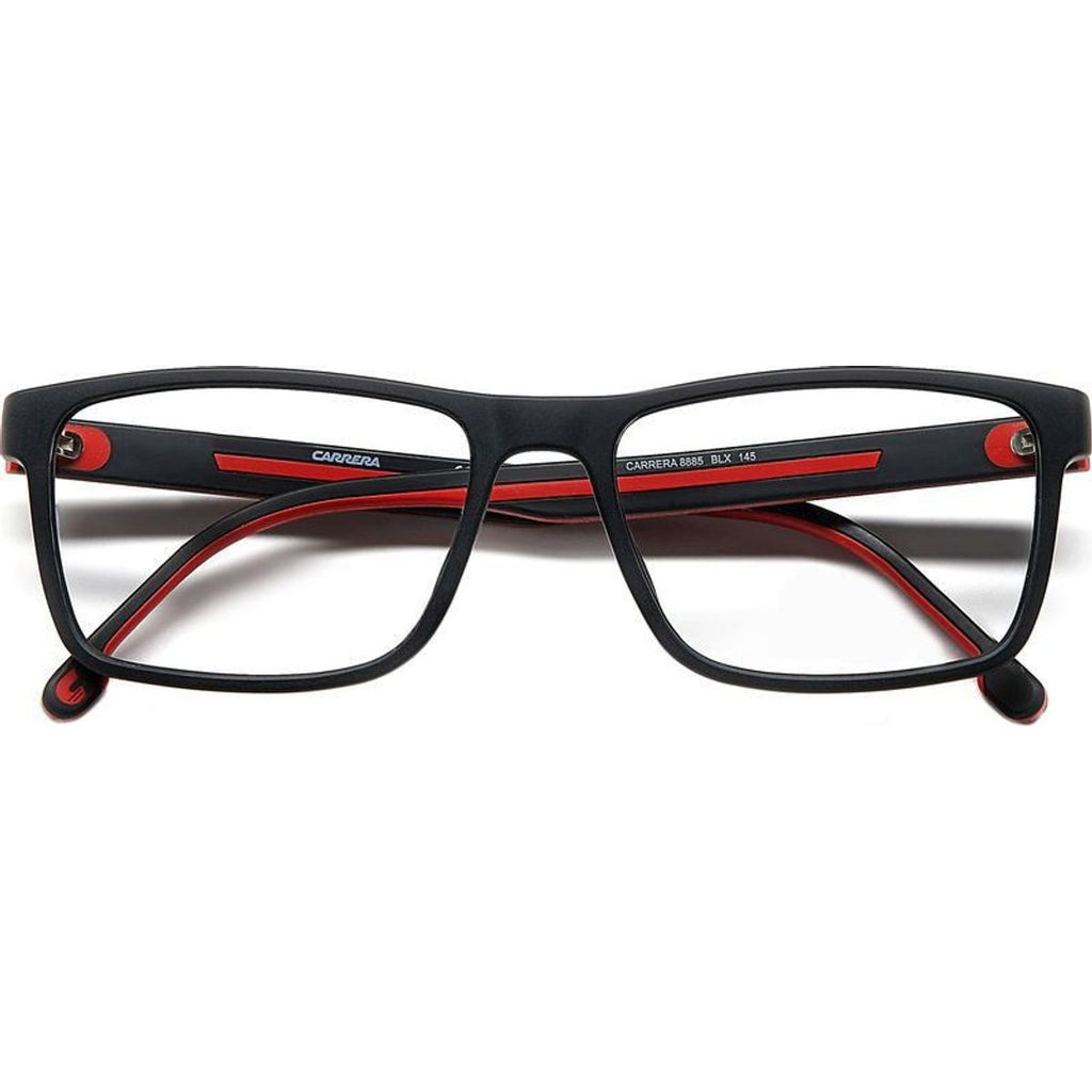Carrera 8885, Matte Black Red/Clear Lenses