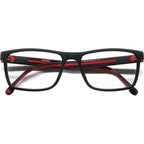Carrera 8885, Matte Black Red/Clear Lenses