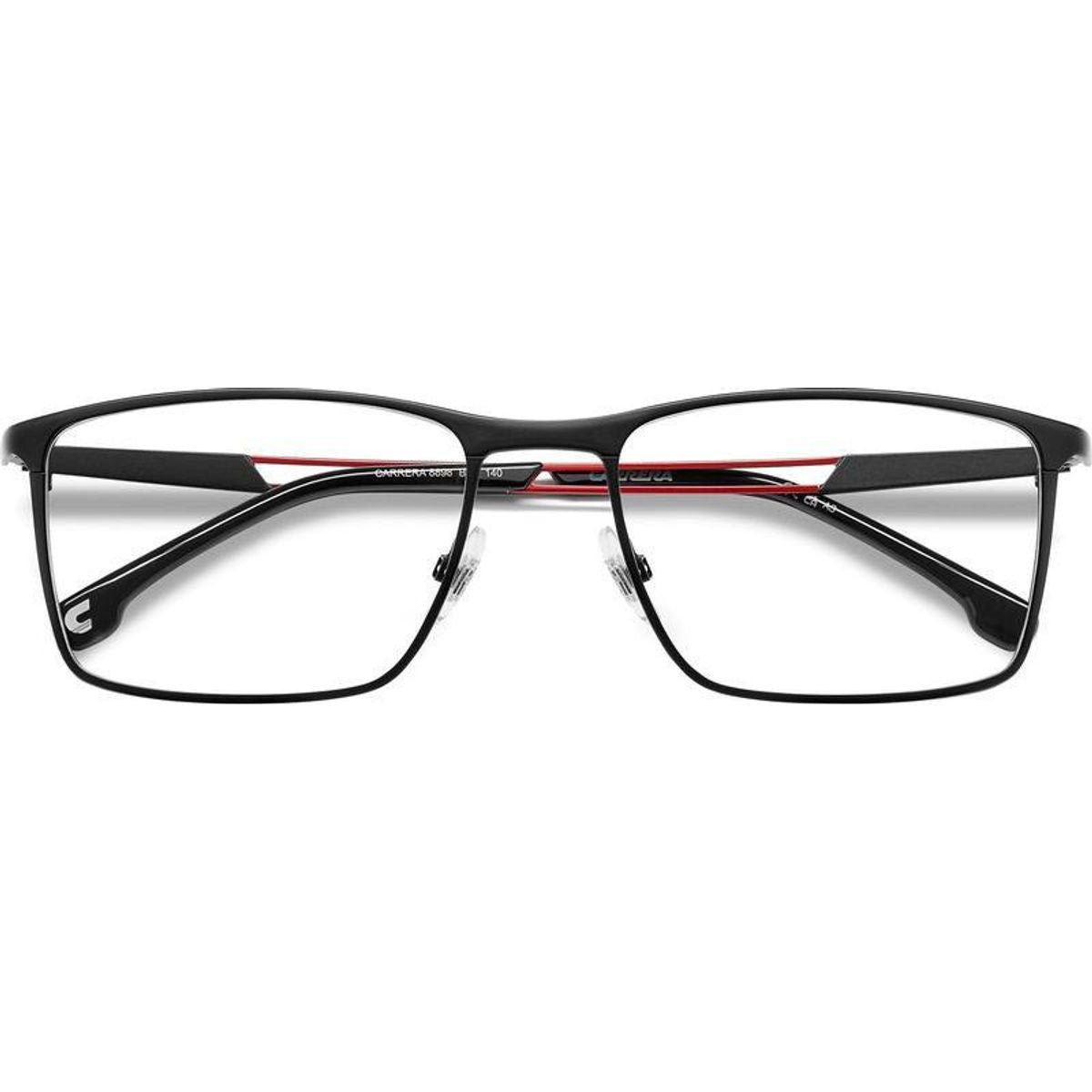Carrera 8898, Matte Black Red/Clear Lenses