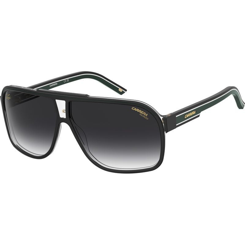 Grand Prix 2/Pat, Black Green/Grey Gradient Polarised Lenses