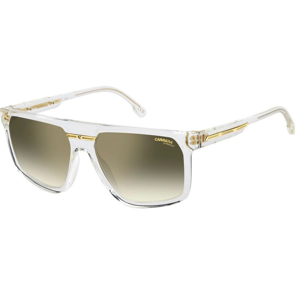 Victory C 14/S, Crystal and Gold/Green Gradient Gold Mirror Lenses