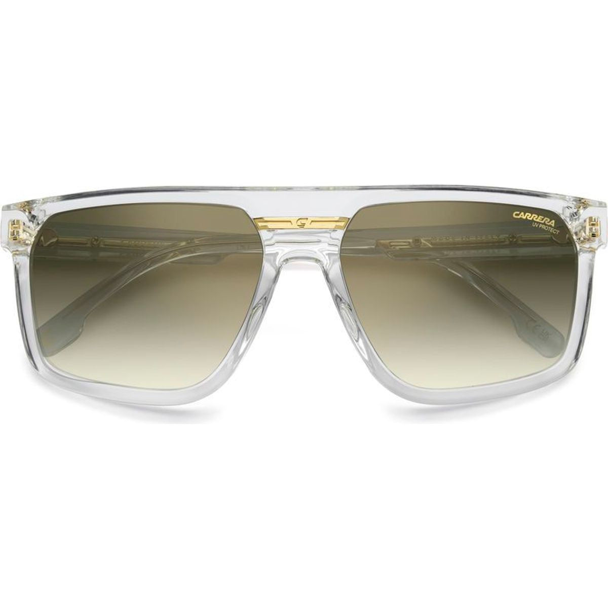 Victory C 14/S, Crystal and Gold/Green Gradient Gold Mirror Lenses