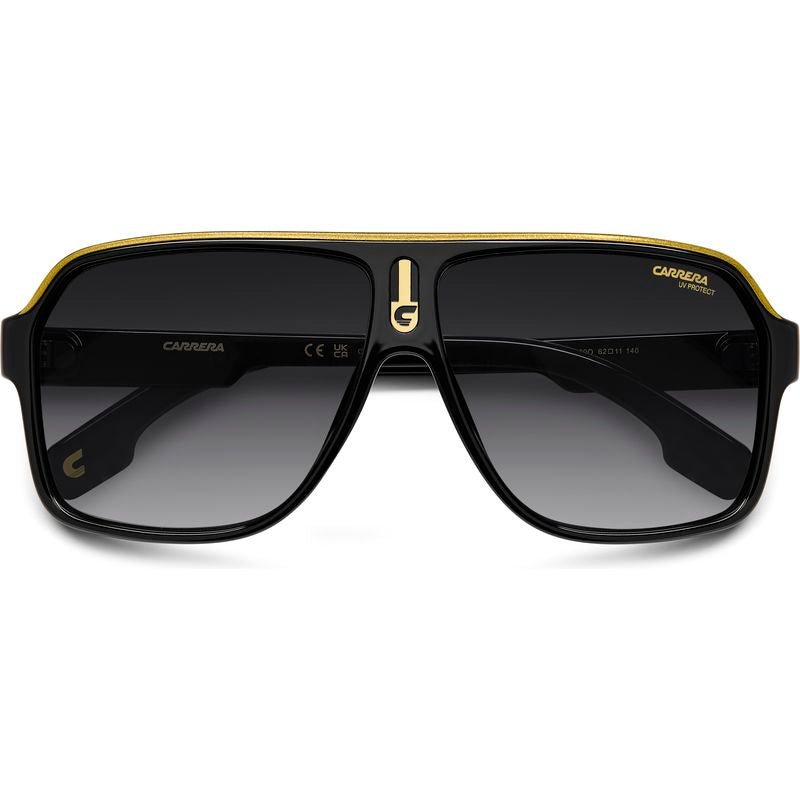 Carrera 1001/S Black and Gold Grey Gradient Front2