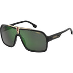 Carrera 1014/N/S Matte Black and Gold Green Mirror Polarised Angle