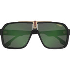 Carrera 1014/N/S Matte Black and Gold Green Mirror Polarised Front