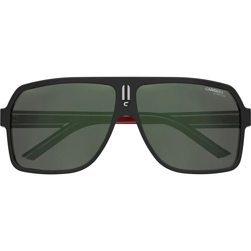 Carrera 27/N/S Matte Black and Red Green Mirror Polarised Front